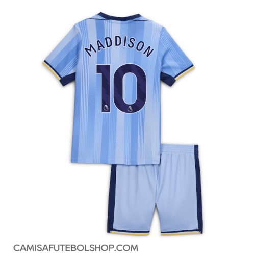 Camisa de time de futebol Tottenham Hotspur James Maddison #10 Replicas 2º Equipamento Infantil 2024-25 Manga Curta (+ Calças curtas)